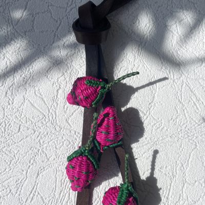 Charms Erdbeer-Anh&auml;nger aus Toquilla-Stroh